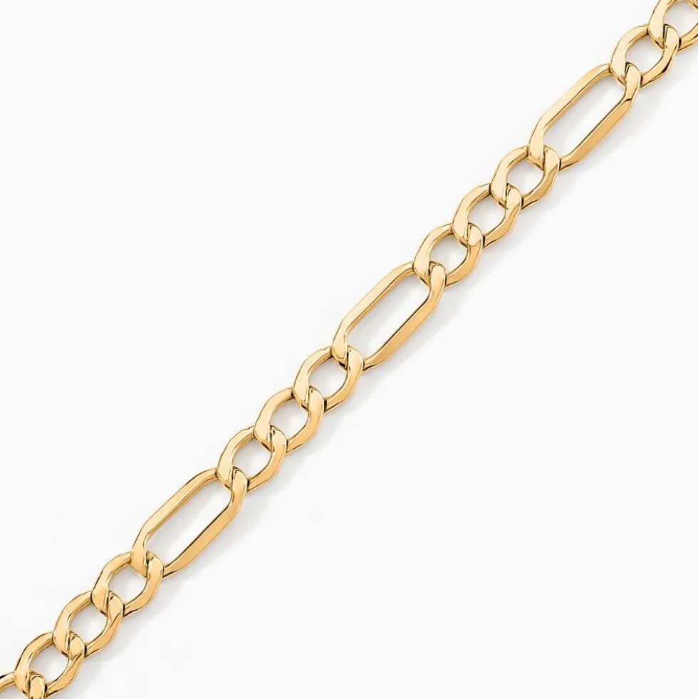 Bracelet Or Jaune Maille Alternée