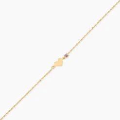 Bracelet Or Jaune Marie Lou Oxyde De Zirconium