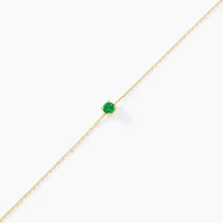 Bracelet Or Jaune Onora Emeraude
