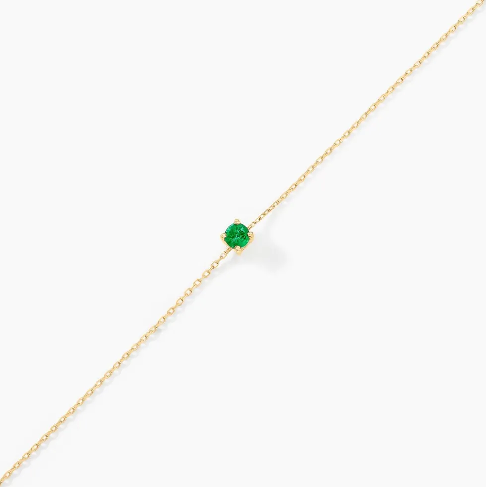 Bracelet Or Jaune Onora Emeraude