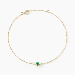 Bracelet Or Jaune Onora Emeraude