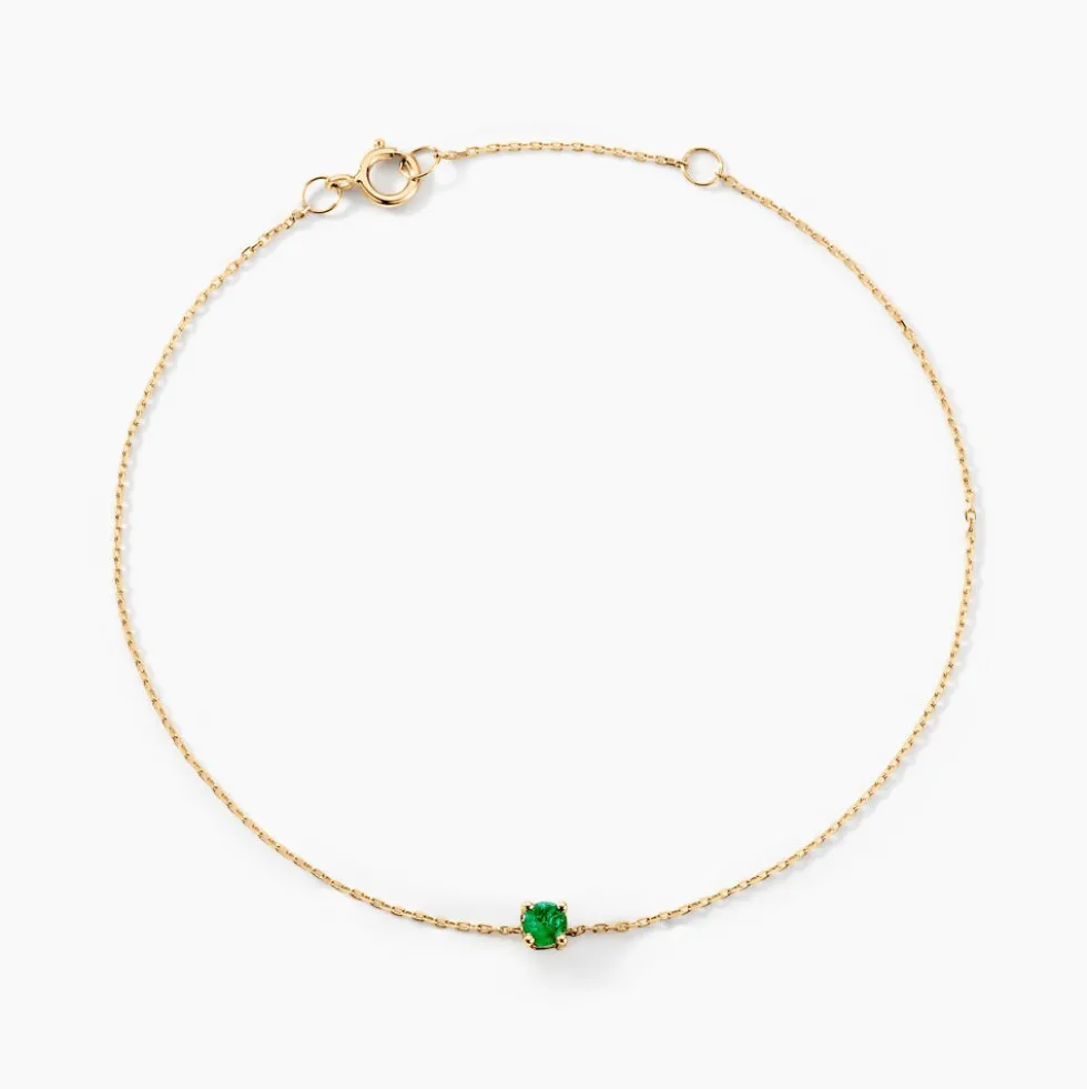 Bracelet Or Jaune Onora Emeraude