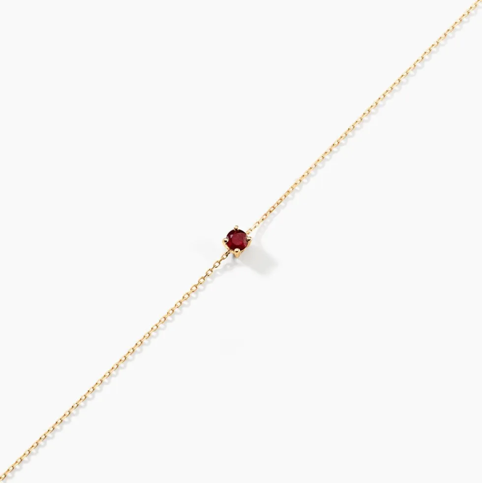 Bracelet Or Jaune Onora Rubis