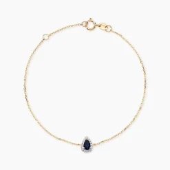 Bracelet Or Jaune Pluie D'Eclat Saphir