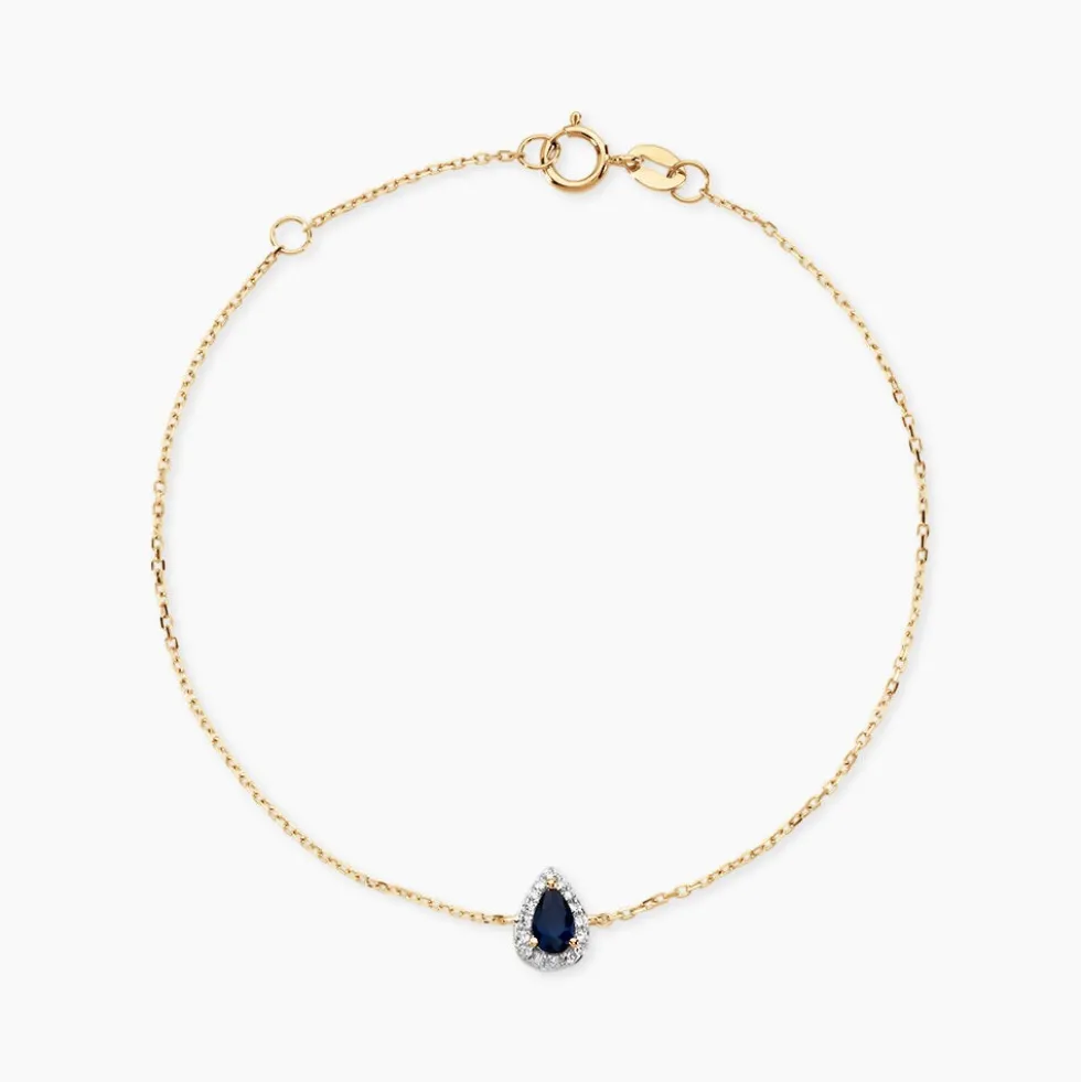 Bracelet Or Jaune Pluie D'Eclat Saphir