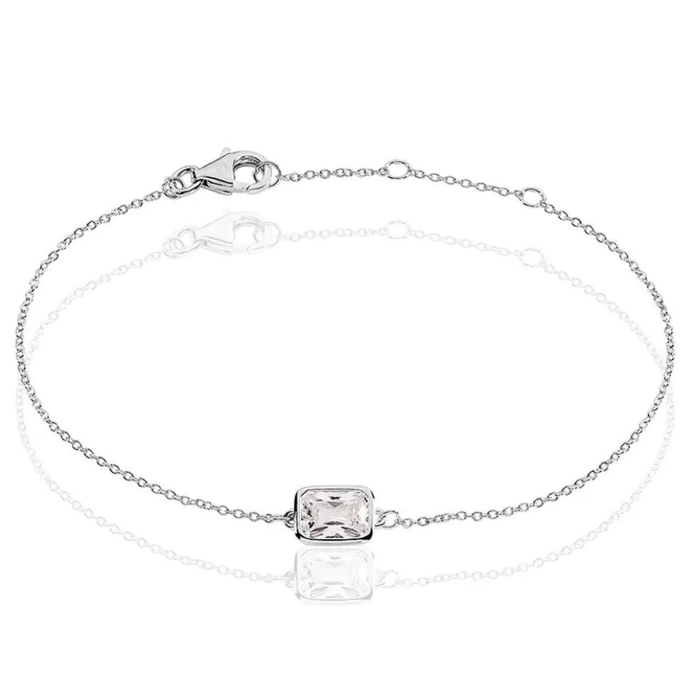 Bracelet Paulienne Argent Blanc Oxyde De Zirconium