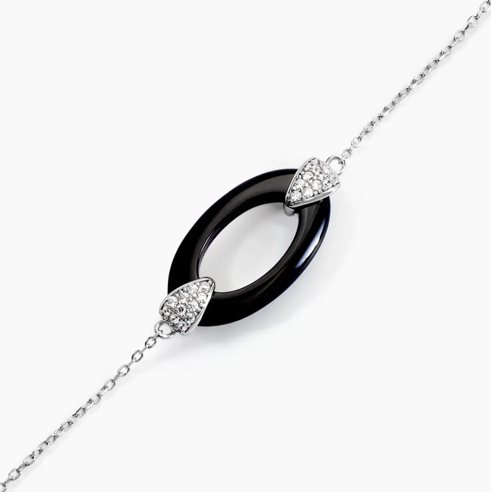 Bracelet Peer Argent Blanc Oxyde De Zirconium