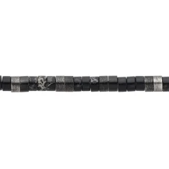 Bracelet Phebus Him Acier Noir Pierres Synthetiques