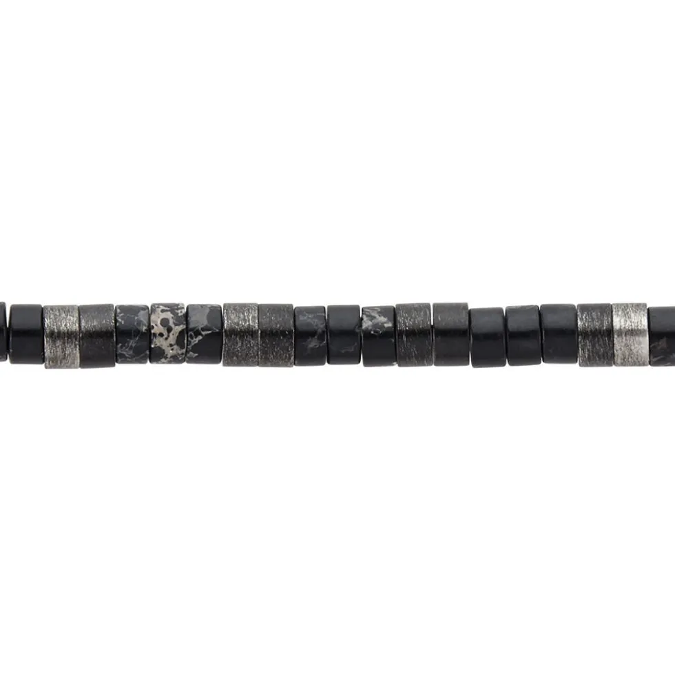 Bracelet Phebus Him Acier Noir Pierres Synthetiques