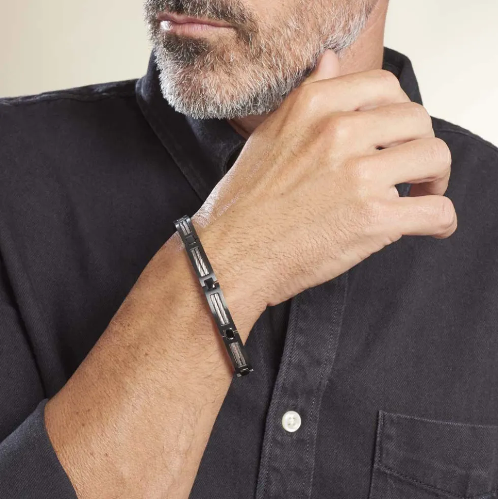 Bracelet Phebus Him Cosme Acier Noir