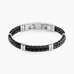 Bracelet Phebus Him Cuir De Vache Noir