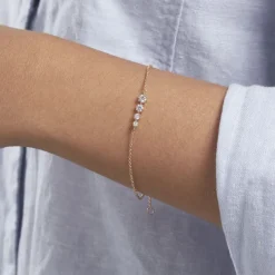 Bracelet Plaqué Or Boubou Oxydes De Zirconium