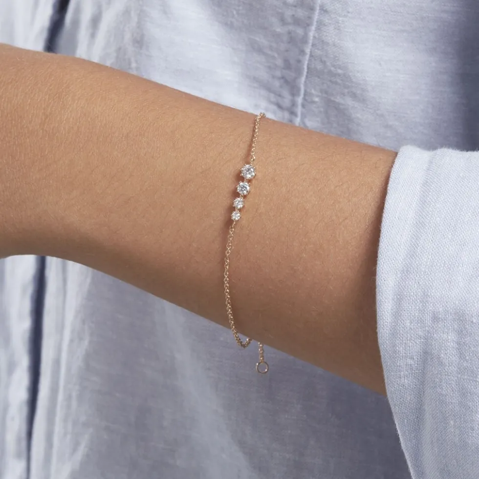 Bracelet Plaqué Or Boubou Oxydes De Zirconium