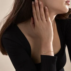 Bracelet Plaqué Or Heribald Oxydes De Zirconium