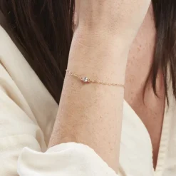 Bracelet Plaqué Or Jaune Lyn Oxyde De Zirconium
