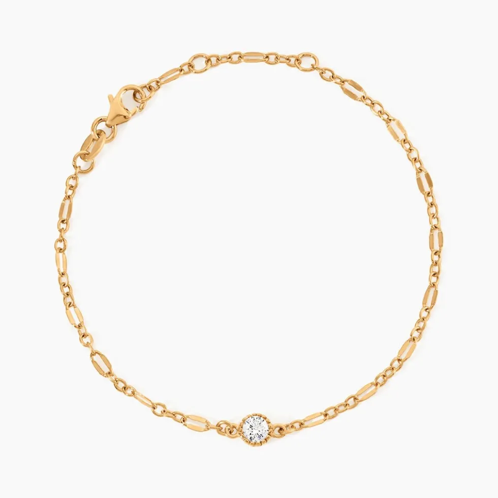 Bracelet Plaqué Or Jaune Lyn Oxyde De Zirconium