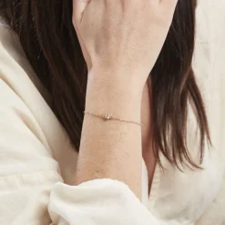 Bracelet Plaqué Or Jaune Lyn Oxyde De Zirconium