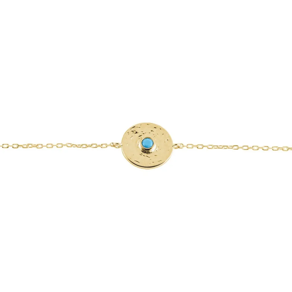 Bracelet Plaqué Or Jaune Zoila Pierre De Synthese