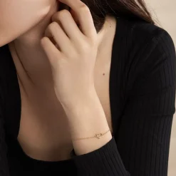 Bracelet Plaqué Or Kaspar Oxyde De Zirconium