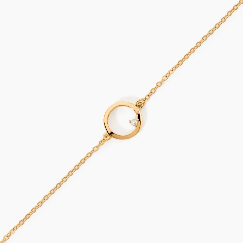 Bracelet Plaqué Or Kaspar Oxyde De Zirconium