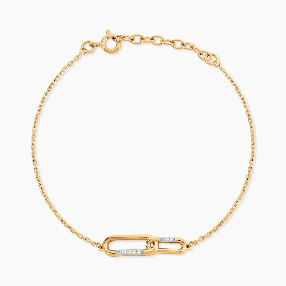 Bracelet Plaqué Or Mietta Oxydes De Zirconium