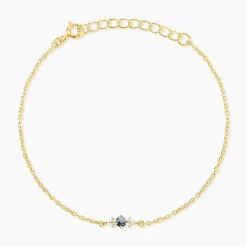 Bracelet Poem Argent Jaune Topaze Oxyde De Zirconium
