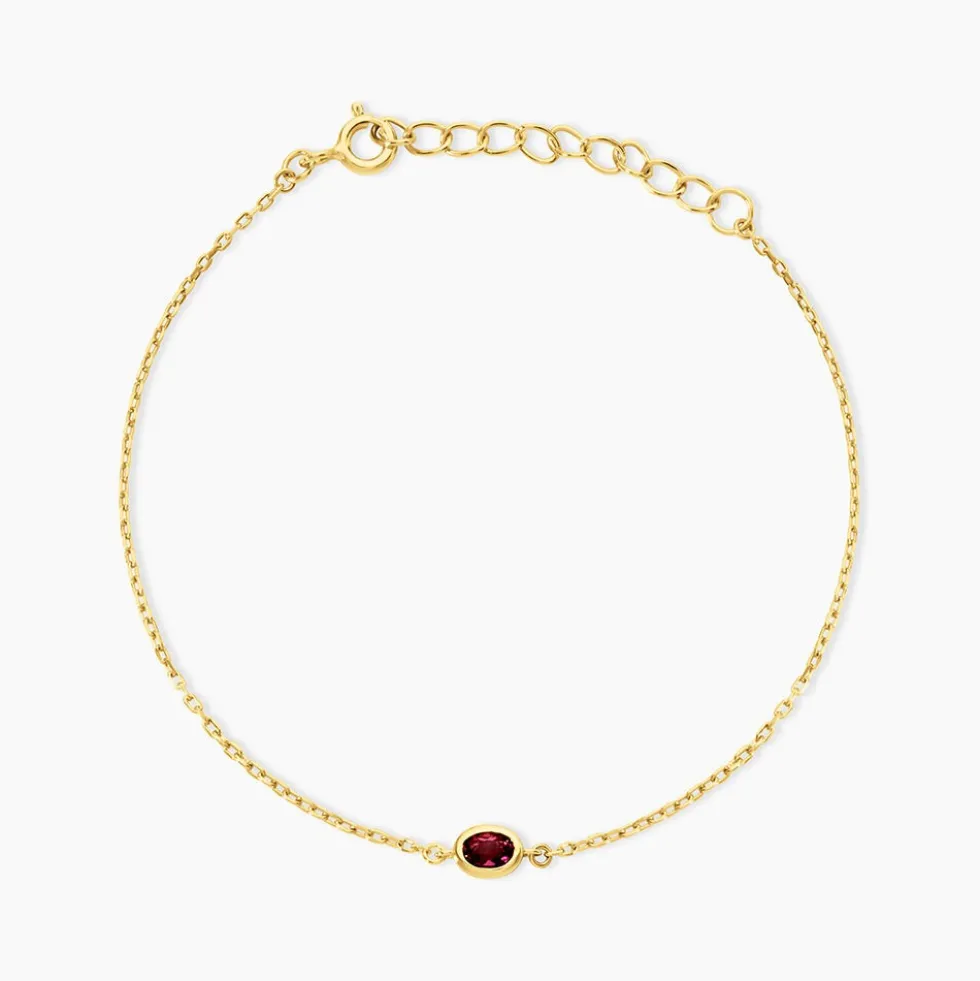 Bracelet Poem Argent Jaune Tourmaline