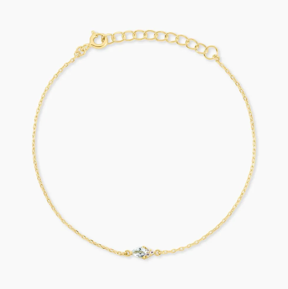 Bracelet Poem Argent Jaune Topaze Oxyde De Zirconium
