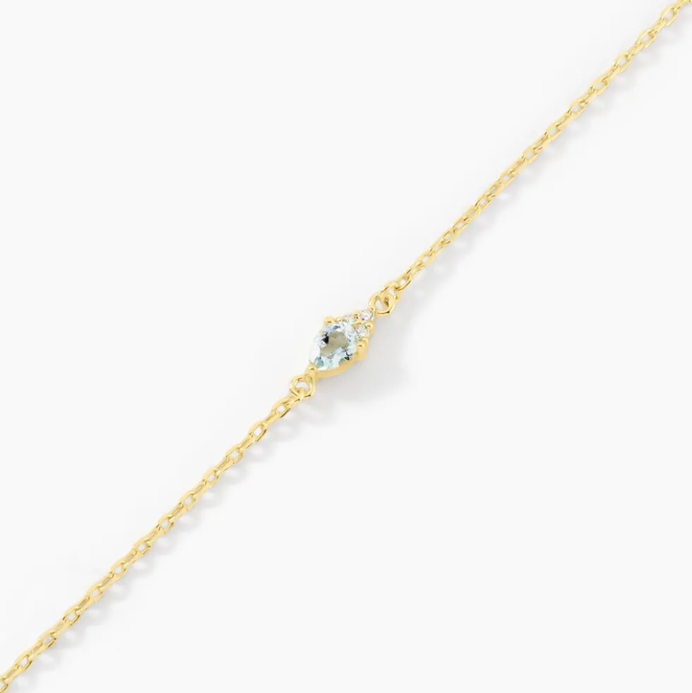 Bracelet Poem Argent Jaune Topaze Oxyde De Zirconium