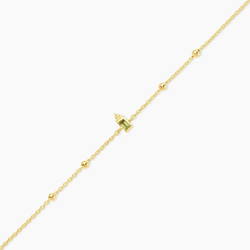 Bracelet Poem Argent Jaune Péridot