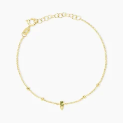 Bracelet Poem Argent Jaune Péridot