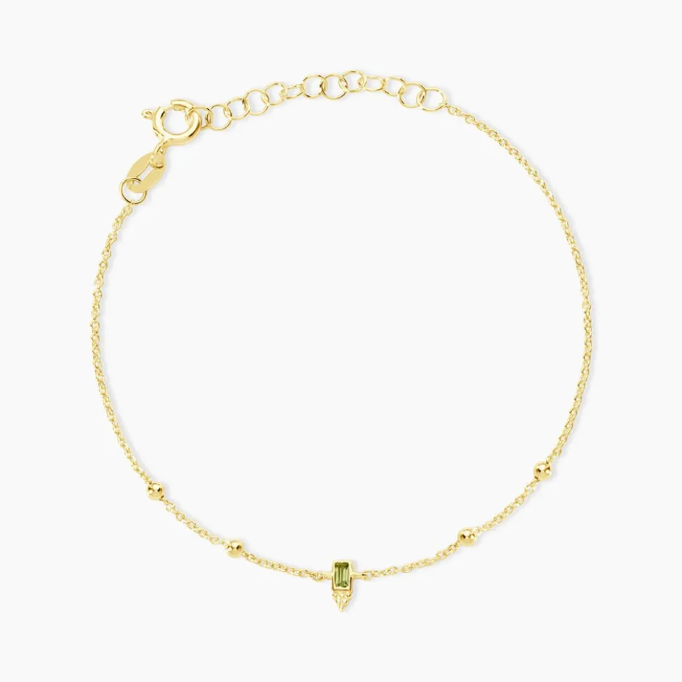 Bracelet Poem Argent Jaune Péridot