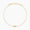 Bracelet Poem Argent Jaune Péridot Oxyde De Zirconium