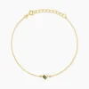 Bracelet Poem Argent Jaune Péridot Oxyde De Zirconium