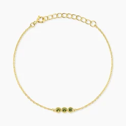 Bracelet Poem Argent Jaune Péridot