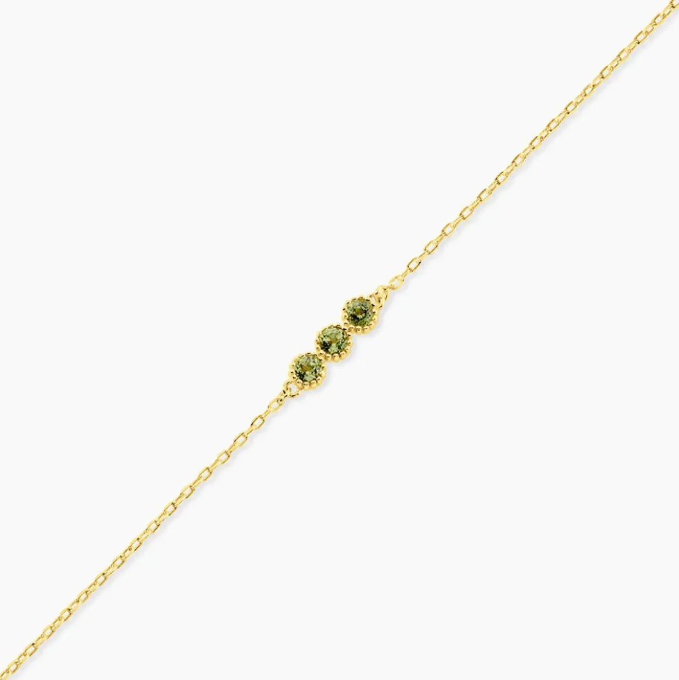 Bracelet Poem Argent Jaune Péridot