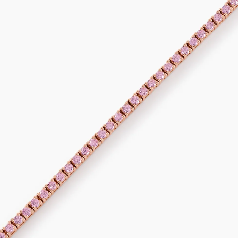 Bracelet Rio Argent Rose Oxyde De Zirconium