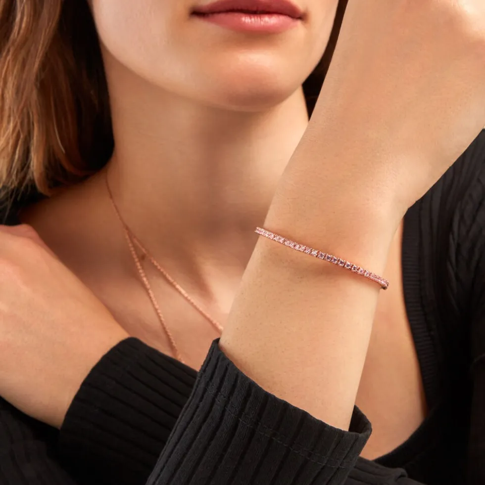 Bracelet Rio Argent Rose Oxyde De Zirconium