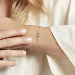 Bracelet Romy Origami Argent Blanc