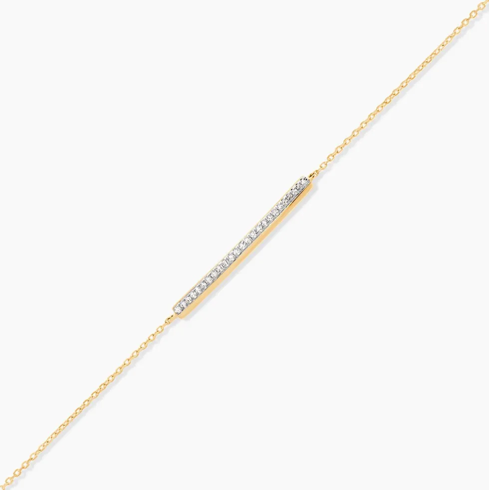 Bracelet Sahteene Or Jaune Diamant