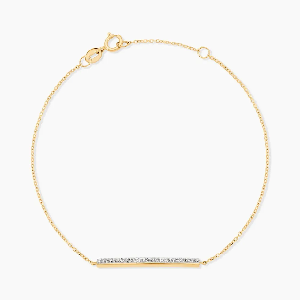 Bracelet Sahteene Or Jaune Diamant
