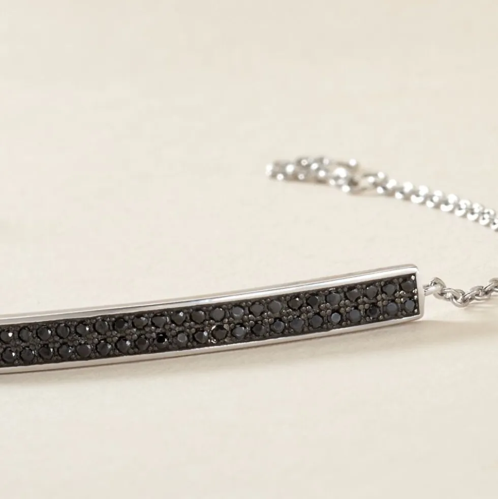 Bracelet Septima Argent Blanc Spinelle