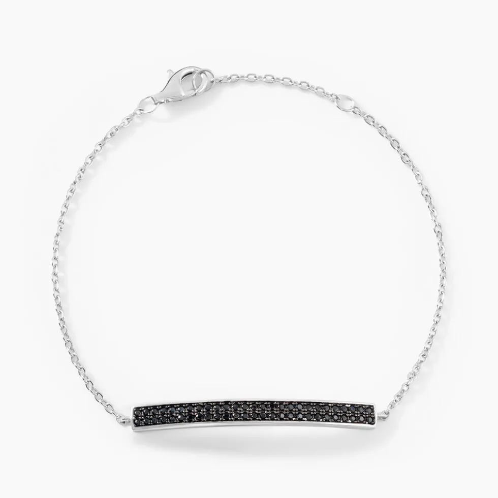 Bracelet Septima Argent Blanc Spinelle