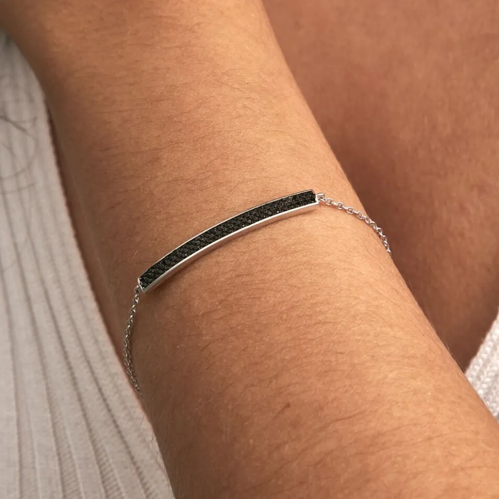 Bracelet Septima Argent Blanc Spinelle