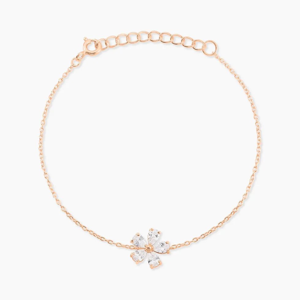 Bracelet Siriana Argent Rose Oxyde De Zirconium
