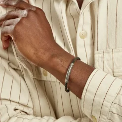 Bracelet Steph Acier Blanc Oxyde Noir