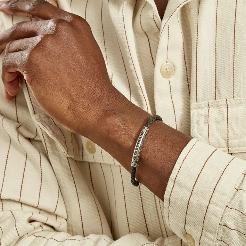 Bracelet Steph Acier Blanc Oxyde Noir
