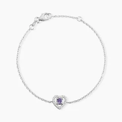 Bracelet Suzon Argent Blanc Oxyde De Zirconium