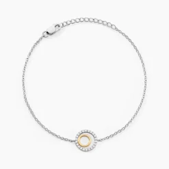 Bracelet Swane Or Jaune Argent Blanc Oxyde De Zirconium