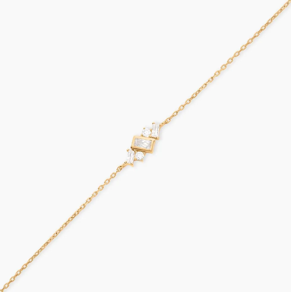 Bracelet Sya Plaqué Or Jaune Oxyde De Zirconium